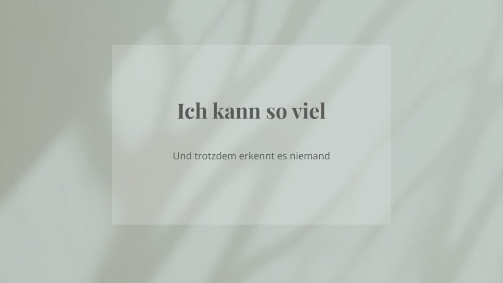 Beitragsbild zum Blogartikel über Profil schärfen und Sichtbarkeit trotz vieler Fähigkeiten